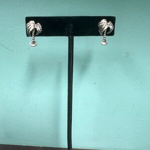Silver Palm Tree Post Earrings